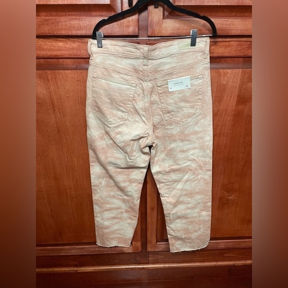 AG Jeans Alexxis Vintage High-Rise Straight Crop in Tie-Dye Mauve Orchid 32R - Picture 7 of 16